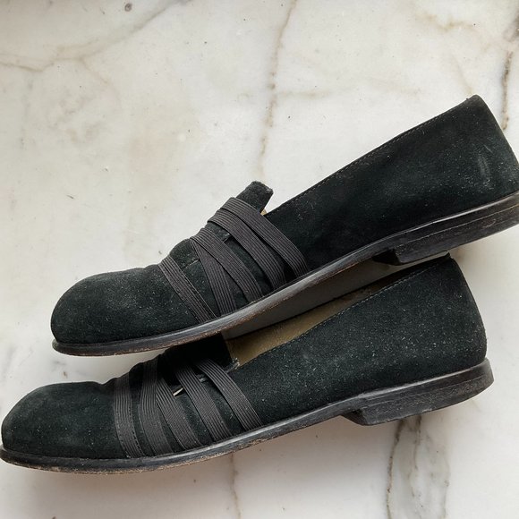 vintage TOKIO KUMAGAI Black Suede Pull On Loafers - Picture 5 of 6